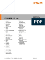 STIHL 010, 011: Ersatzteilliste Spare Parts List Liste Des Pièces