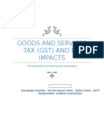 Goods and Services Tax (GST) and Its Impacts: Fundamentals of Finance and Accounting