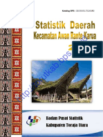 Statistik Daerah Kecamatan Awan Rante Karua 2015