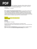 Section A Question 1: Noun, Verbs, Preposition, Conjunction, Articles, Adverbs, Adverb of