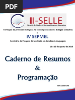Caderno de Resumos III SELLE