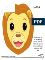 Lion Mask For Nursery