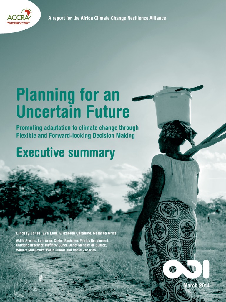 Planning For An Uncertain Future Promoting Adaptation To Climate(00)
