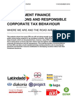 Development Finance Institutions and Responsible Corporate Tax Behaviour: Where We Are, and The Road Ahead