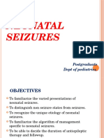 Neonatal Seizures: Postgraduate Dept of Pediatrics