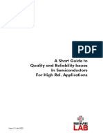 A Short Guide To Quality and Reliability Issues in Semiconductors For High Rel. Applications