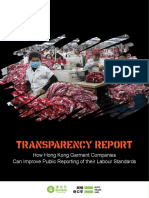 Transparency Report: How Hong Kong Garment Companies Can Improve Public Reporting of Their Labour Standards