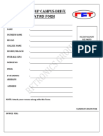 Rftronics Group Campus Drive Registration Form