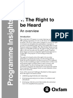 The Right To Be Heard: An Overview