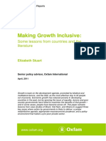Making Growth Inclusive: Some Lessons From Countries and The Literature