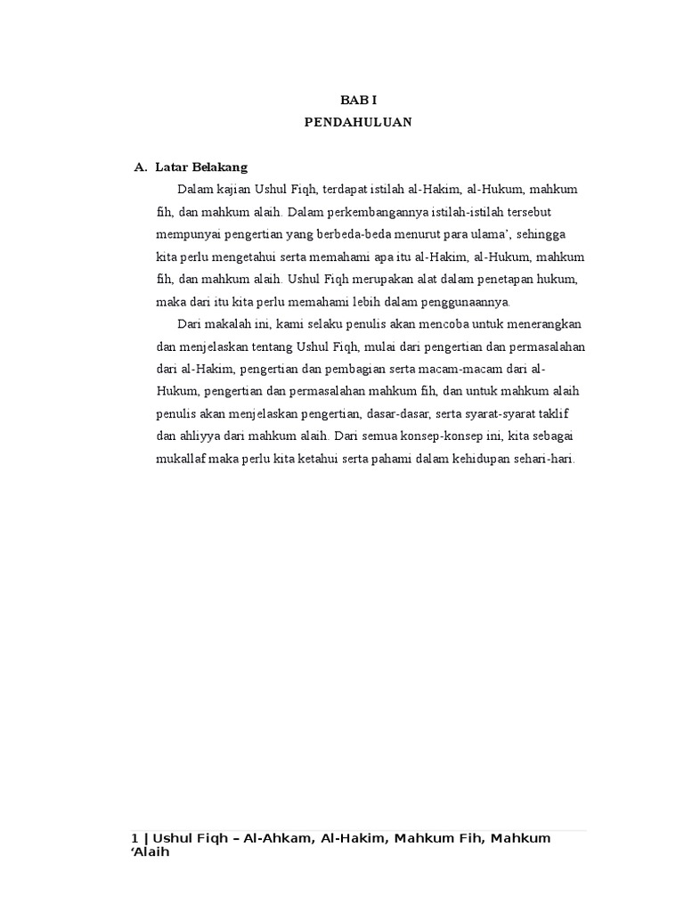 Ushul Fiqh Ahkam Dan Hakim Pdf