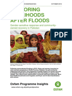 Restoring Livelihoods After Floods: Gender-Sensitive Response and Community-Owned Recovery in Pakistan
