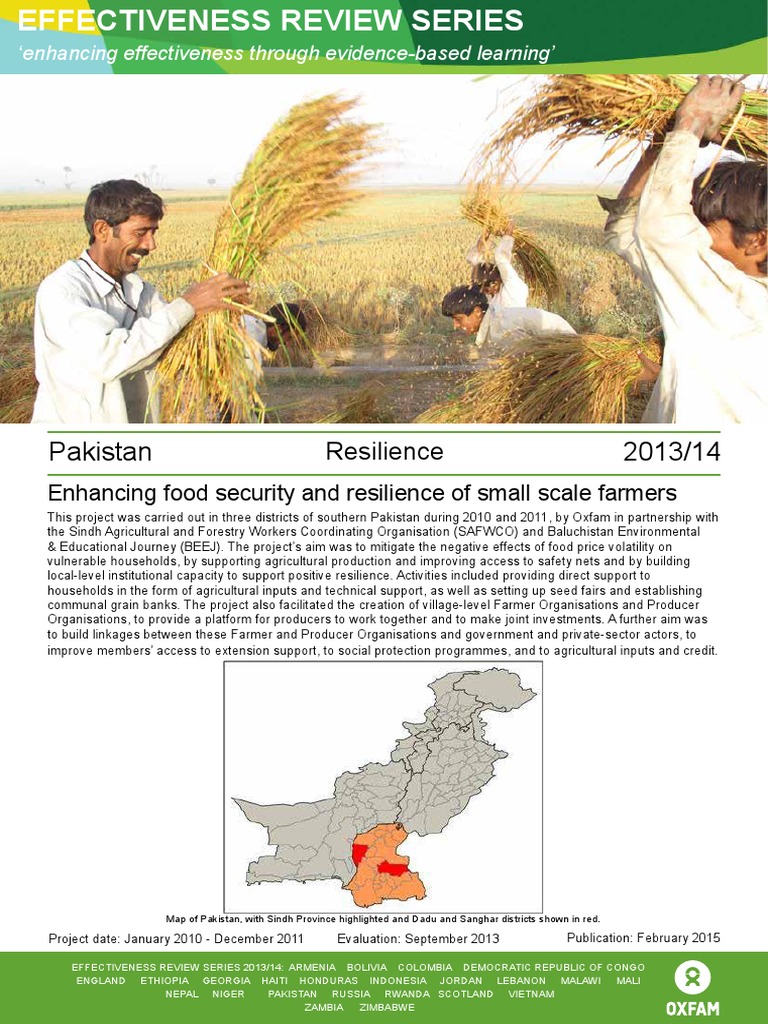 Enhancing Resilience in Pakistan Farming | PDF | Food Security ...