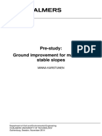 Pre-study on Ground Improvement for Marginally Stable Slopes, Chalmers 2014