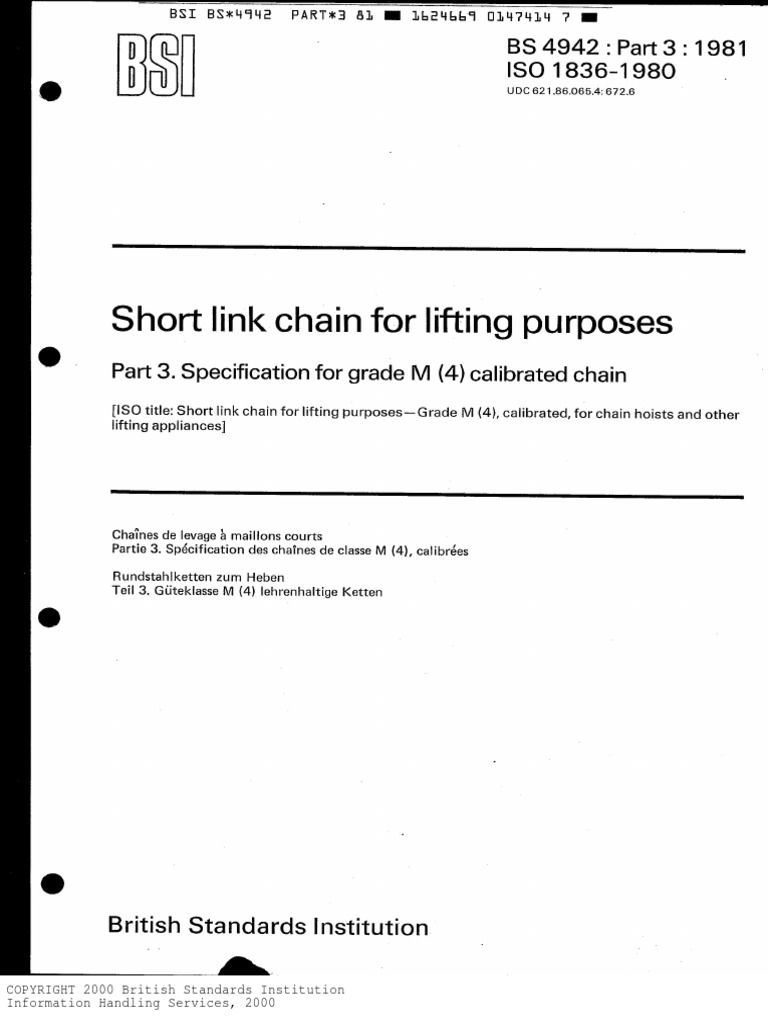 BS 4942-3 | PDF