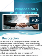 La Revocación y Mutuo Disenso