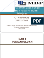 Audit Manajemen Atas Fungsi Pemasaran Pada PT Bumi