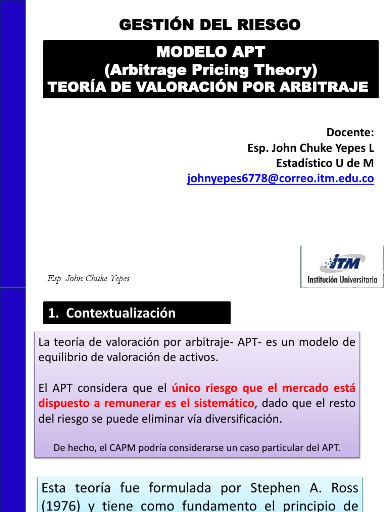 Modelo APT 1 PDF | PDF | Arbitraje | Negocios económicos