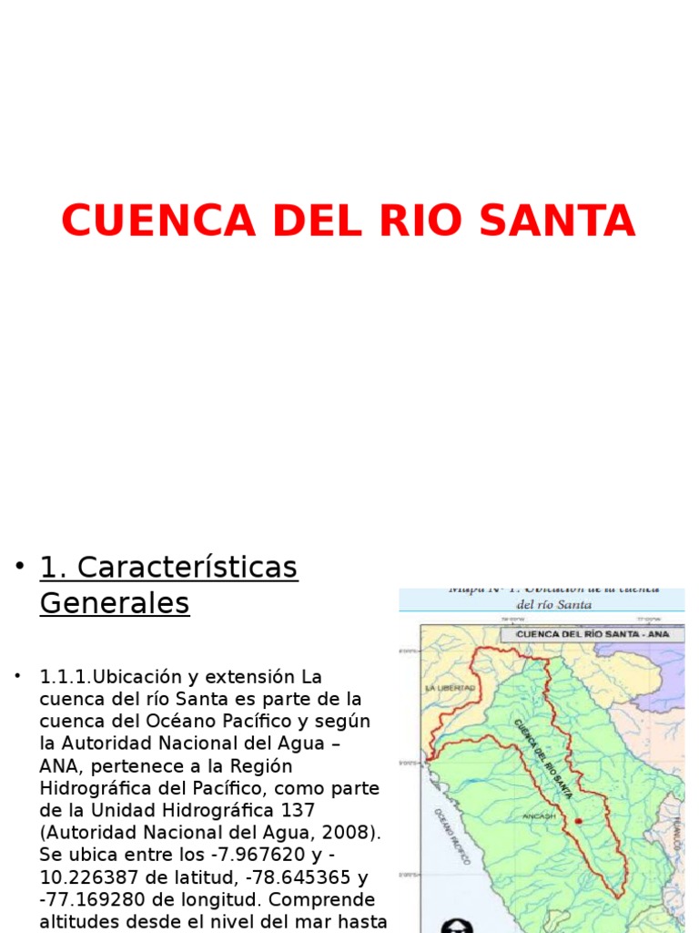 Características de la Cuenca del Río Santa | PDF | Agua | Politica ...