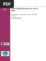 Delivering Education For All In Mali