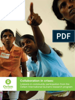 Collaboration in Crises: Lessons in Community Participation From The Oxfam International Tsunami Research Program