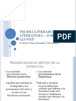 Teoría Literaria y Literatura - Jordi Llovet