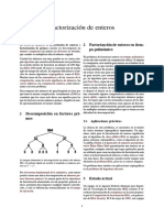 Factorización de Enteros