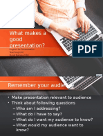 What Makes A Good Presentation