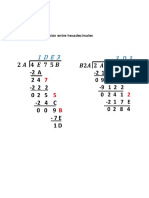 Ejercicios de División Entre Hexadecimales