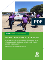 Your Struggle Is My Struggle: Integrating Intersectionality in Work With Lesbian Women, Bisexual Women and Trans-Women in Zimbabwe