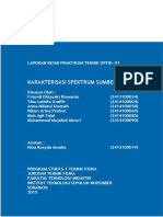 Laporan Praktikum Teknik Optik - P1 Karakterisasi Spektrum Sumber Cahaya 