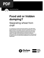 Food Aid or Hidden Dumping? Separating Wheat From Chaff