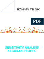 Sensitivity Analisis Kelayakan Proyek