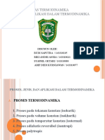 Proses, Jenis, Aplikasi Termodinamika