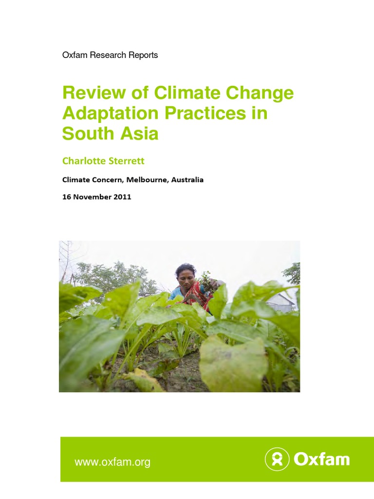 Review of Climate Change Adaptation Practices in South Asia | PDF ...
