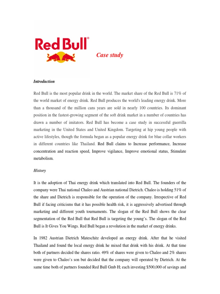 Redbull Casestudy PDF | PDF | Brand | Strategic Management