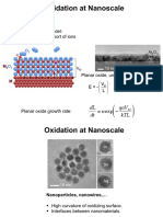 Oxidation at Nanoscale: Planar Metal Films