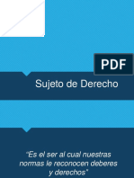 Sujetos de Derecho