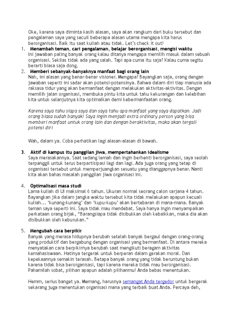 Motivasi Organisasi