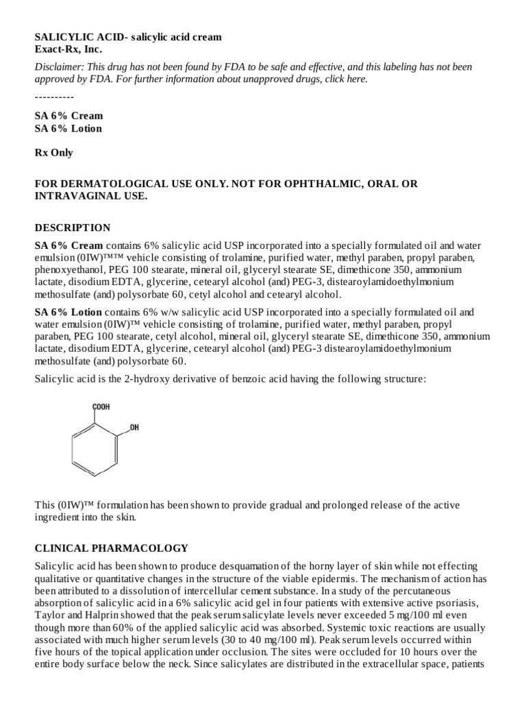 salicylic acid info Topical Medication Aspirin