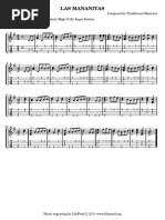 Las Mananitas: Composed by (Traditional Mexican) Transcribed For Standard Ukulele (High G) by Roger Ruthen 76