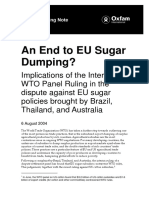 An End To EU Sugar Dumping? Implications of The WTO Panel Ruling in The Dispute Against EU Sugar Policies Brought by Brazil, Thailand, and Australia