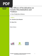 The Effects of Socialization on Gender Discrimination and Violence