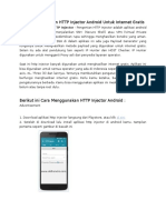 Cara Menggunakan HTTP Injector Android Untuk Internet Gratis