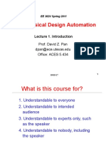 VLSI Physical Design Automation: Lecture 1. Introduction