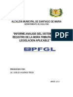 Analisis Sistema Del Registro de La Mora Tributaria - Santiago de Maria