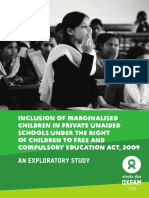 Inclusion of Marginalized Children in Private Unaided Schools:The RTE Act, 2009