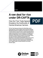 A Raw Deal For Rice Under DRCAFTA: How The Free Trade Agreement Threatens The Livelihoods of Central American Farmers