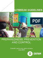 Cholera Outbreak Guidelines: Preparedness, Prevention and Control