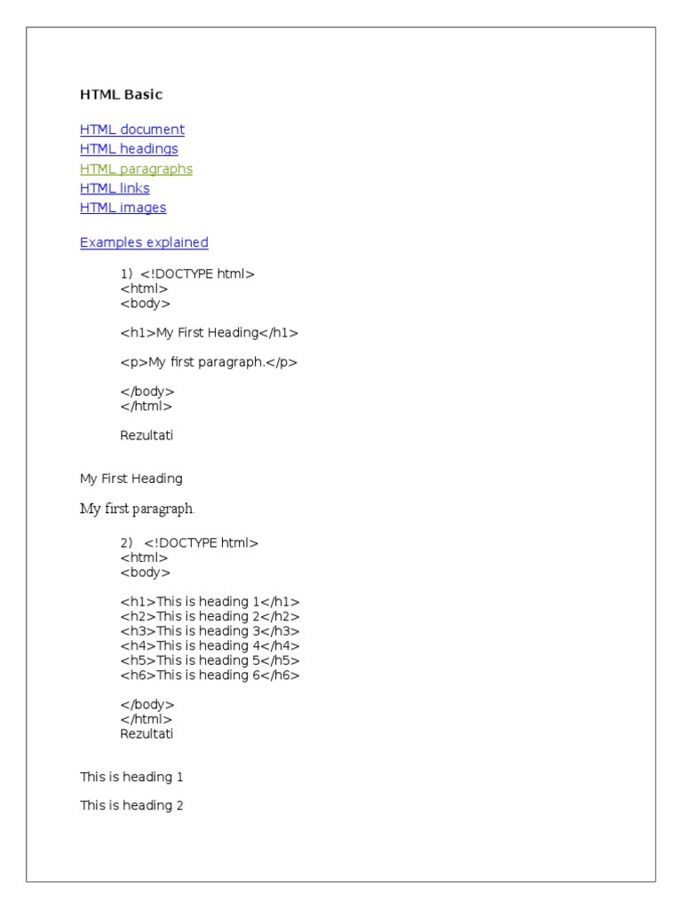 HTML Commands | Html Element | Html